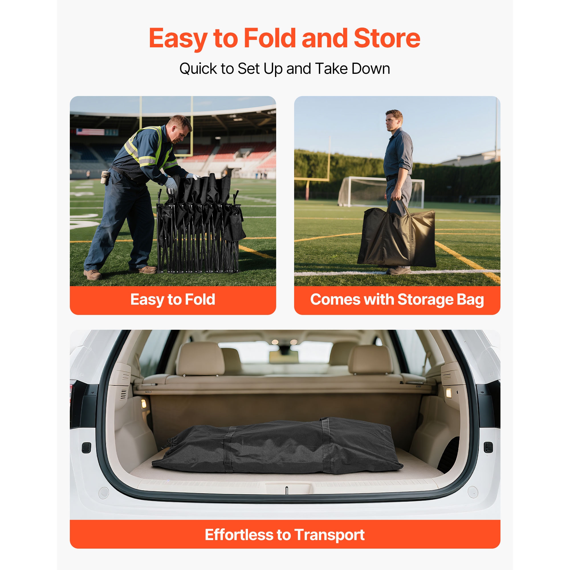 Portable Folding Bench For Football And Camping With Sunshade_voghion.com